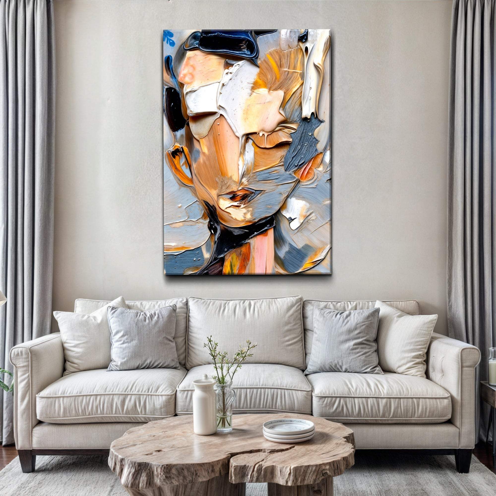 Beyond The Face Abstract Wall Art - Tailored Canvases - Flyclothing LLC