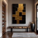 Contemporary Black and Gold Wall Art II - Tailored Canvases - Flyclothing LLC