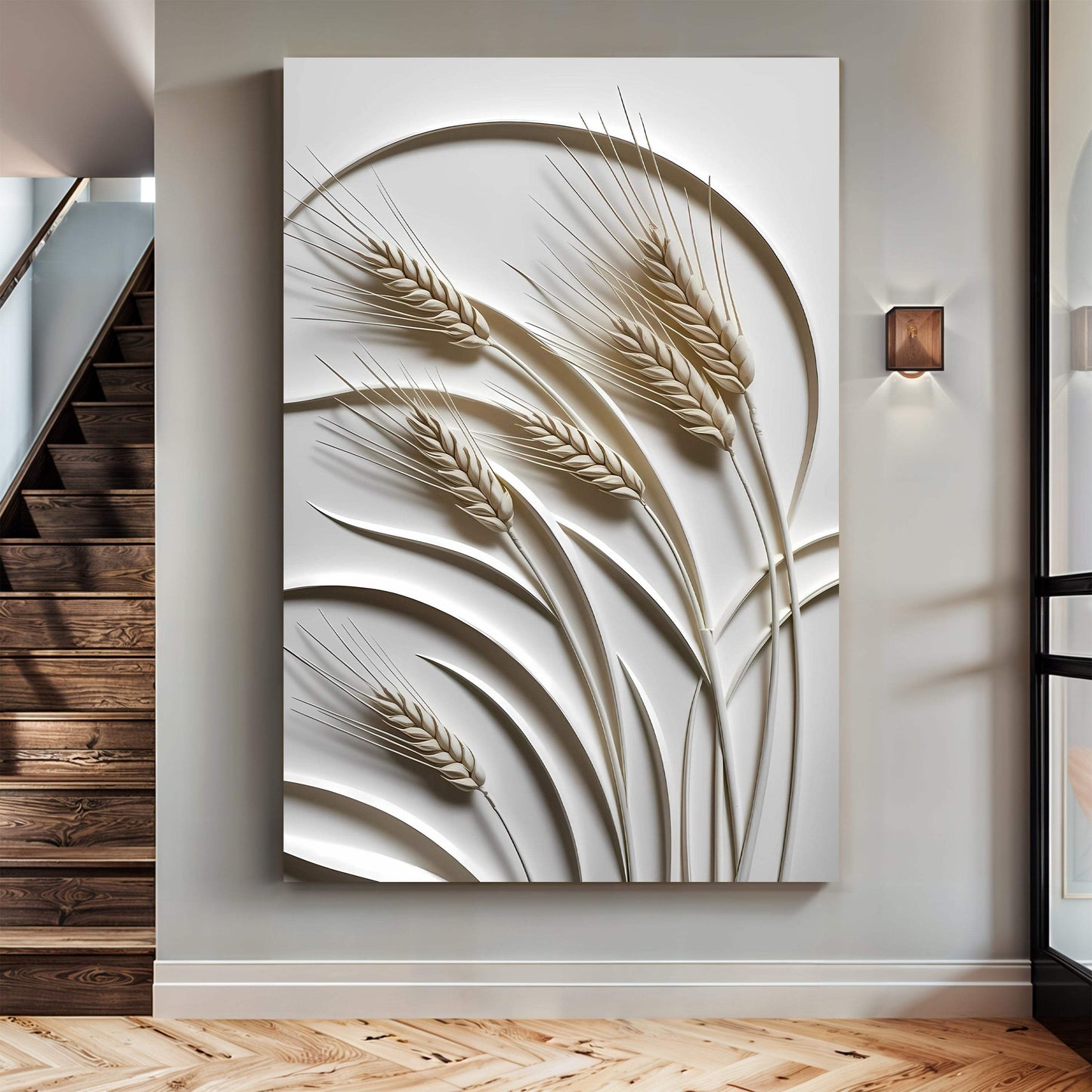 3D Minimalist Wheat Wall Art - Tailored Canvases - Flyclothing LLC