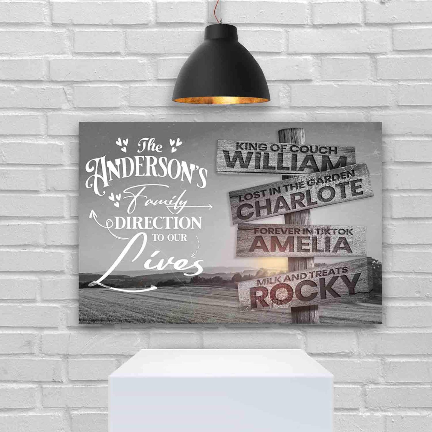 Direction Of Our Lives Family Farm Names Sign III - Tailored Canvases - Flyclothing LLC