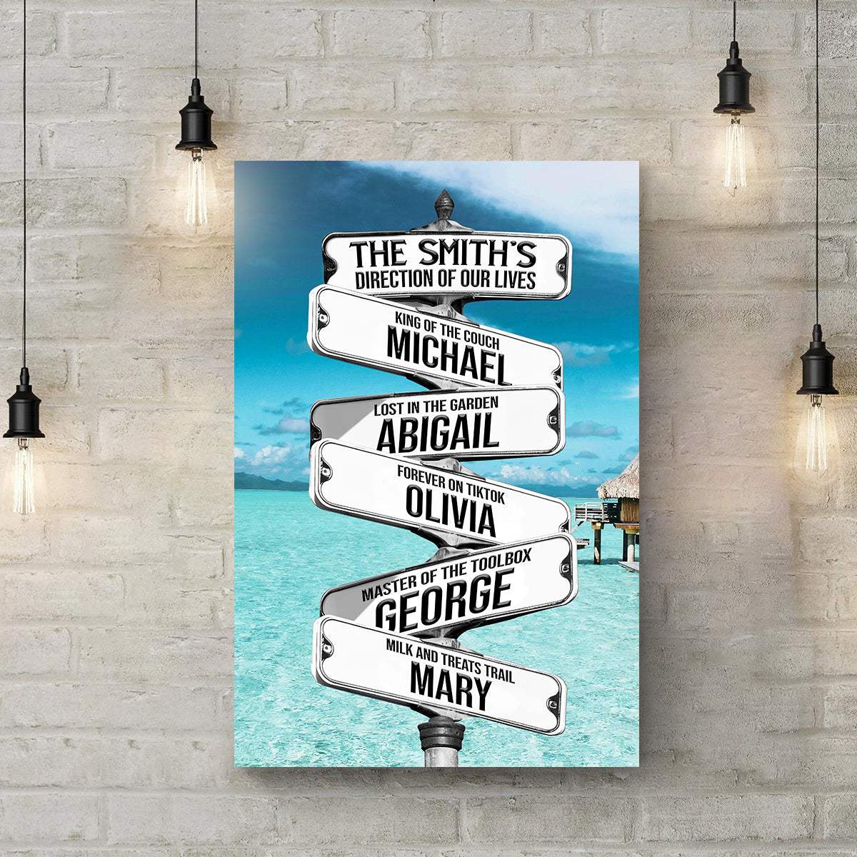 Direction Of Our Lives Family Beach Names Sign - Tailored Canvases - Flyclothing LLC