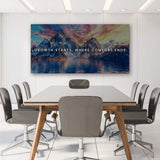 Growth Starts Where Comfort Ends Motivational Wall Sign - Tailored Canvases - Flyclothing LLC