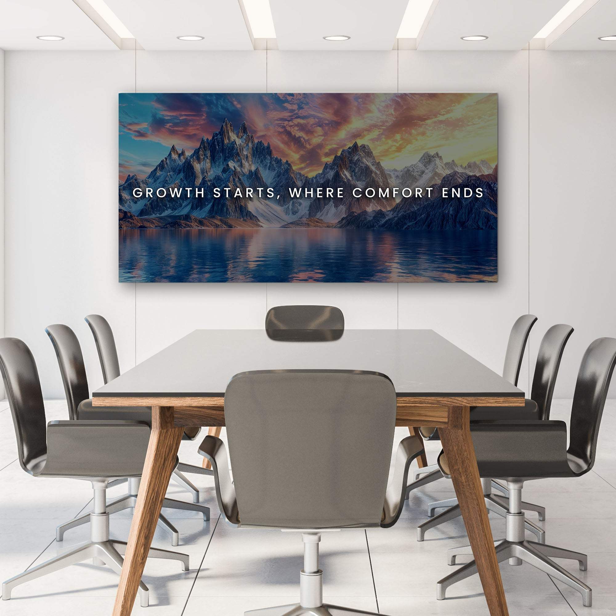 Growth Starts Where Comfort Ends Motivational Wall Sign - Tailored Canvases - Flyclothing LLC