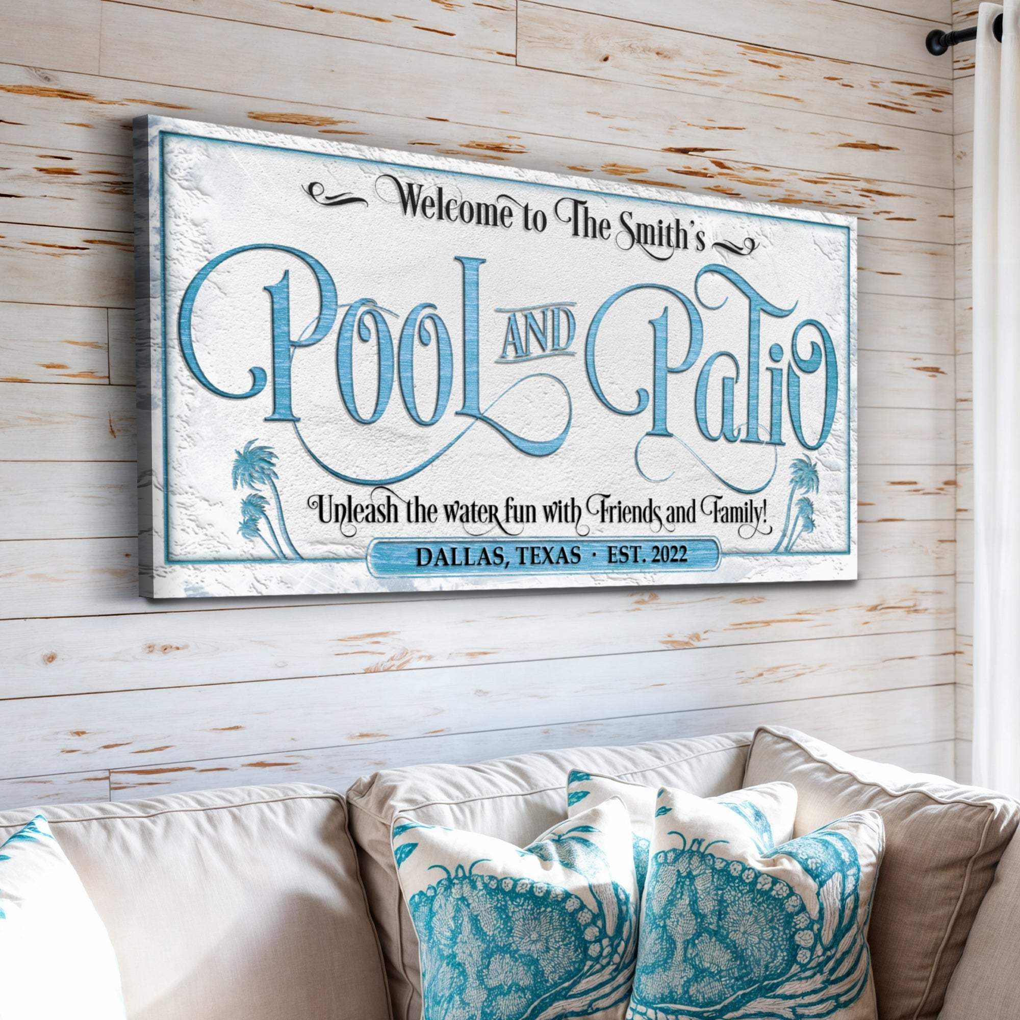 Personalized Pool & Patio Sign - Tailored Canvases - Flyclothing LLC