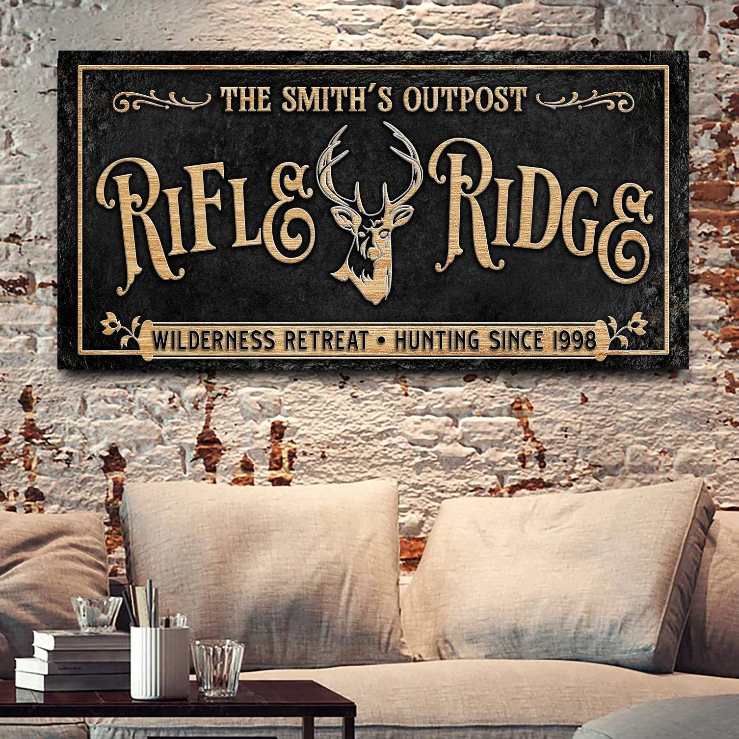 Personalized Rifle Ridge Family Sign - Tailored Canvases - Flyclothing LLC
