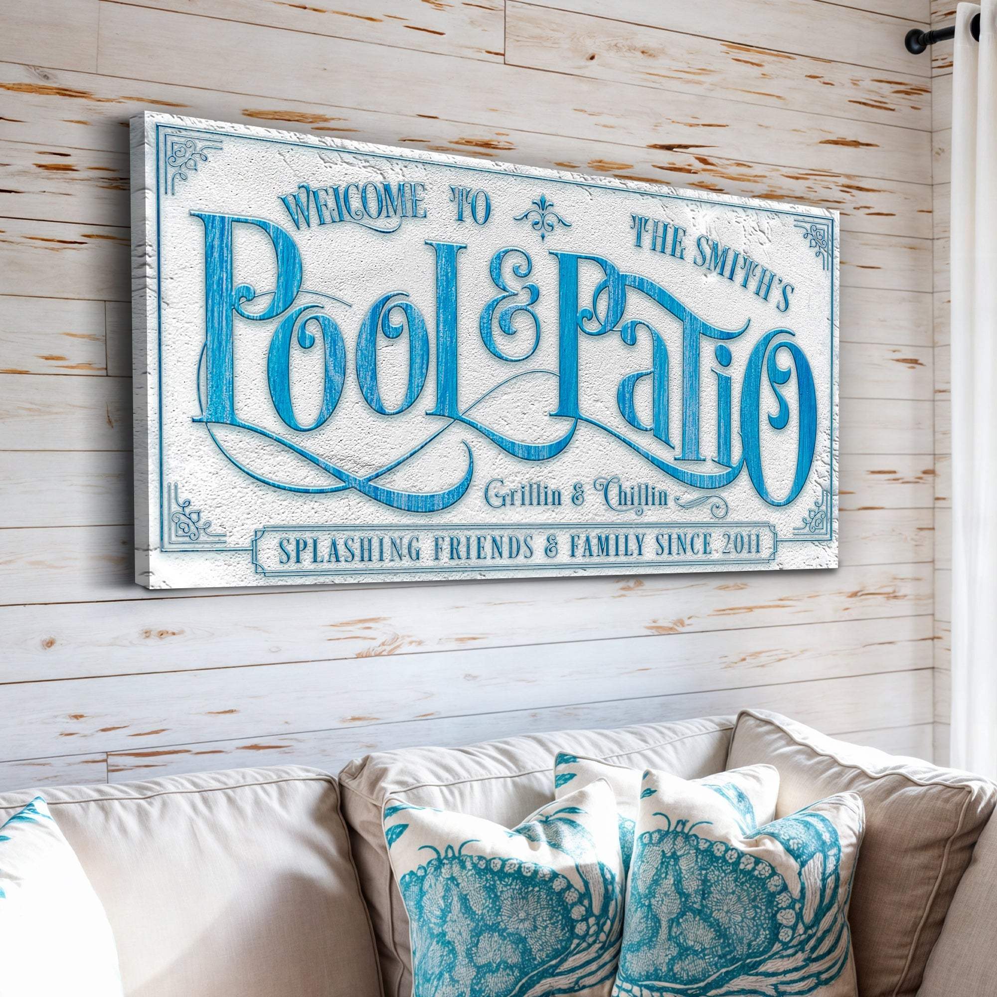 Personalized Swimming Pool Sign - Tailored Canvases - Flyclothing LLC
