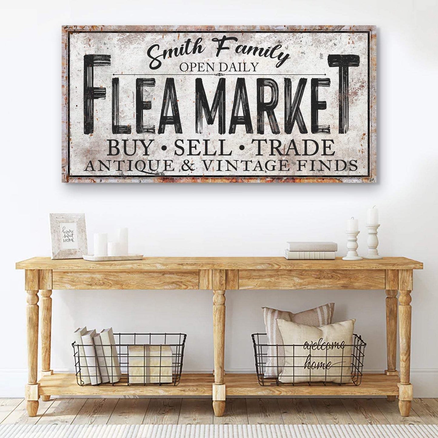 Family Flea Market Sign - Tailored Canvases - Flyclothing LLC