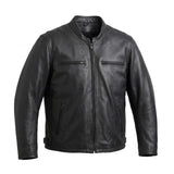Black Iron - Men's Motorcycle Leather Jacket - Unik Just for Bikers - Flyclothing LLC