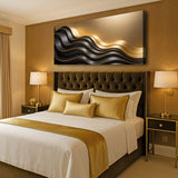 Black and Gold Minimalist Abstract Wall Art IV - Tailored Canvases - Flyclothing LLC