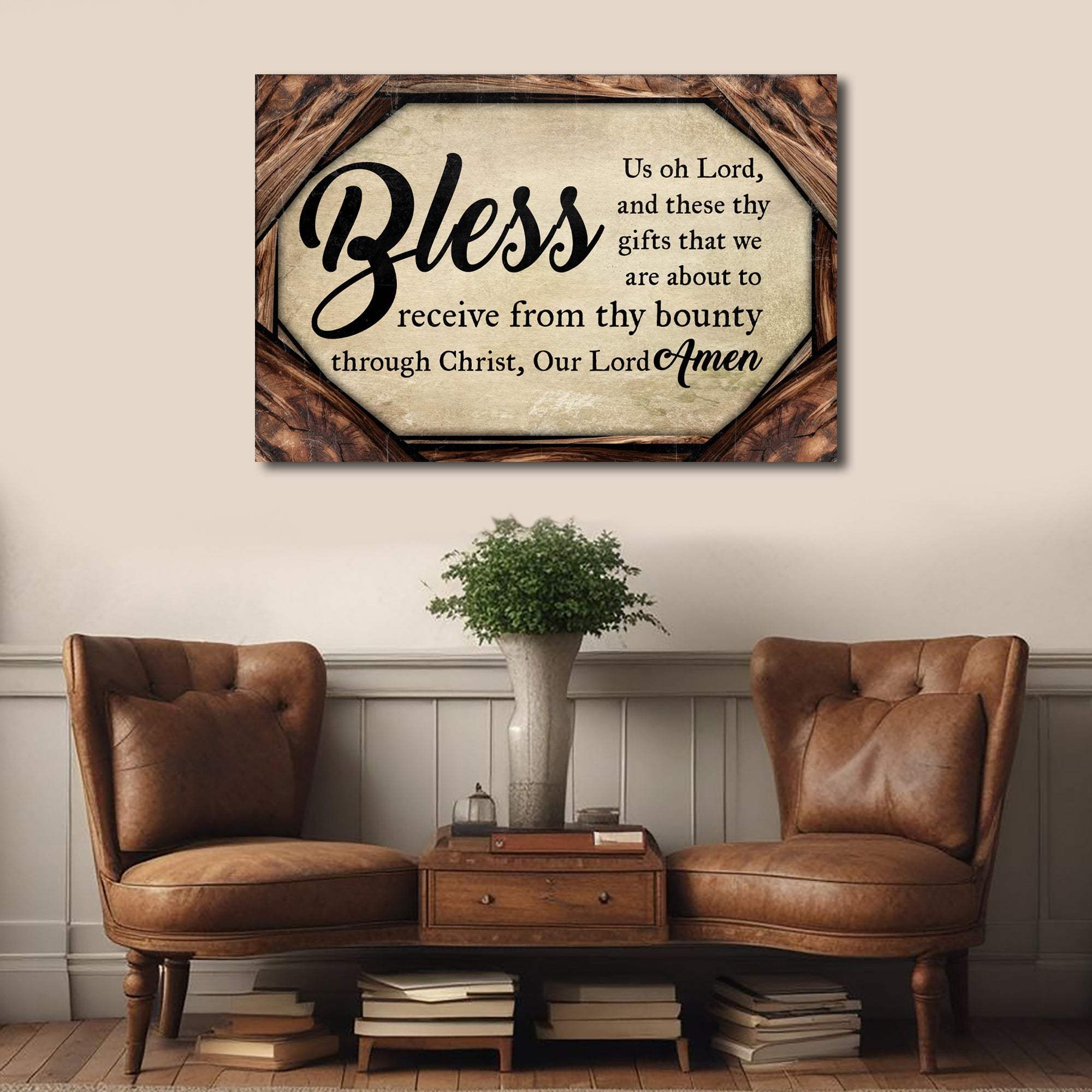 Bless Us Oh Lord Faith Sign II - Tailored Canvases - Flyclothing LLC