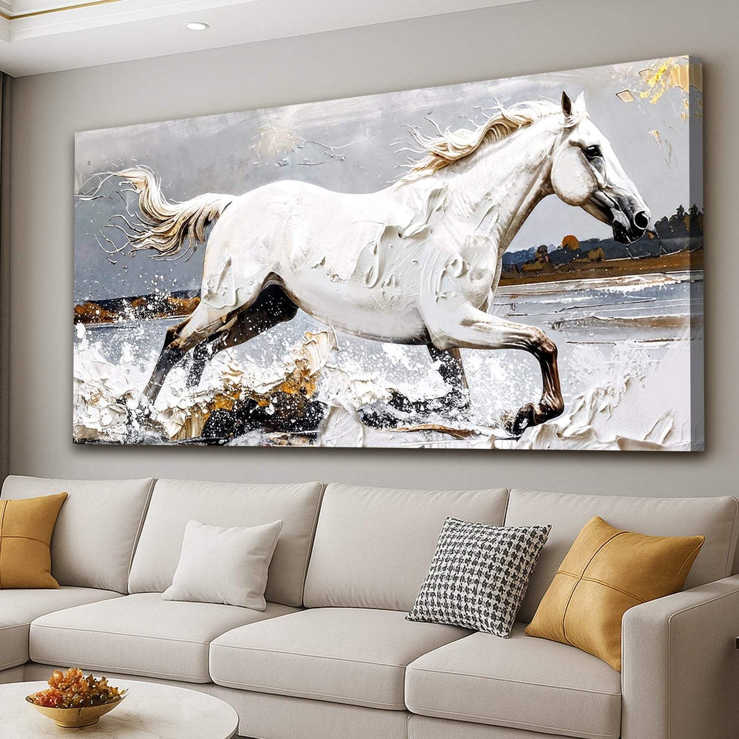 Modern Abstract Horse Wall Art - Tailored Canvases - Flyclothing LLC