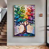 Rainbow Tree Abstract Wall Art - Tailored Canvases - Flyclothing LLC