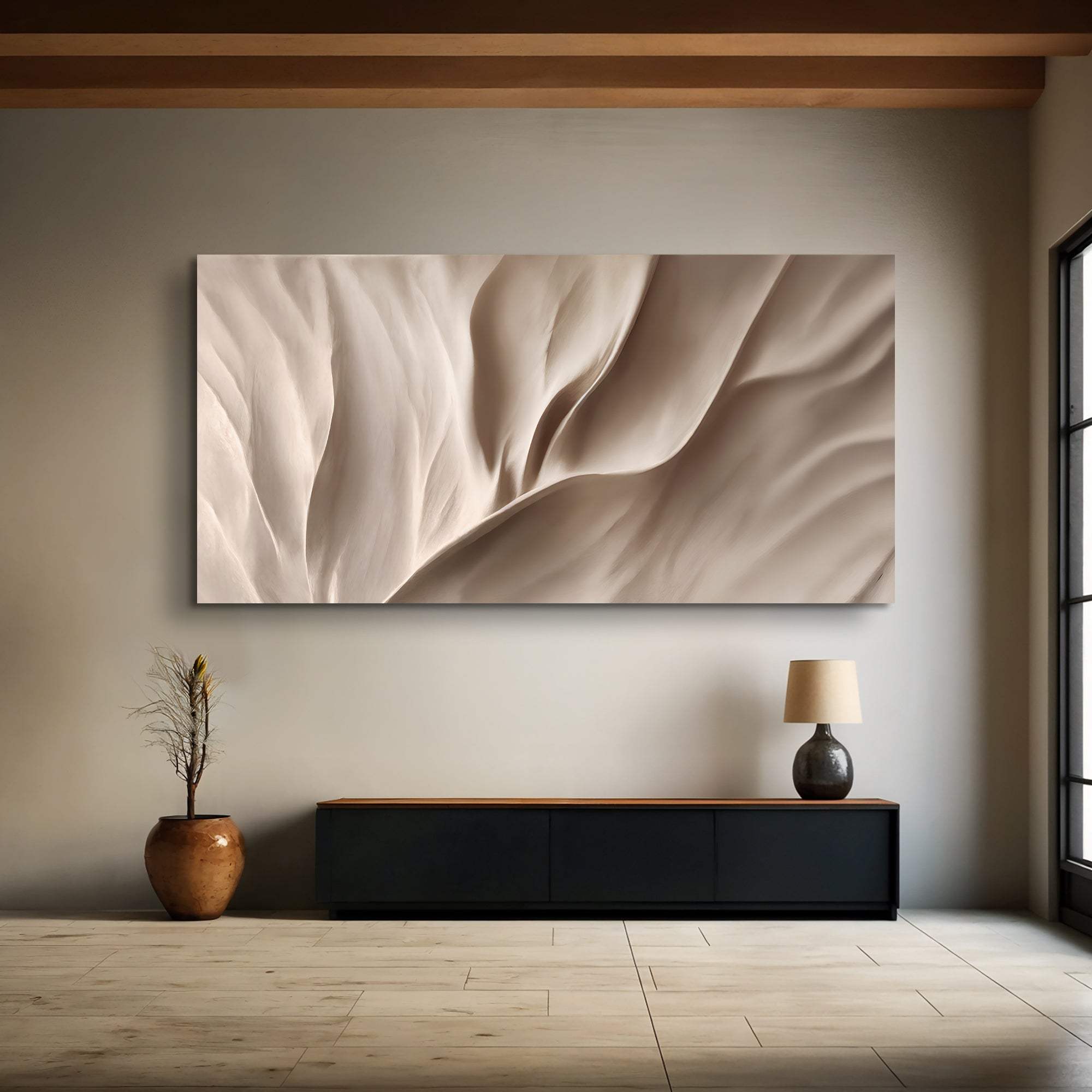 Soft Waves of Elegance Wall Art - Tailored Canvases - Flyclothing LLC