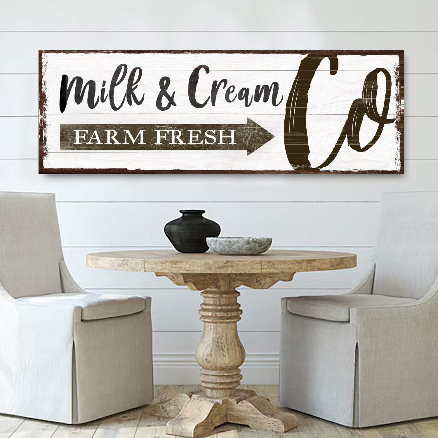 Farm Fresh Milk And Cream Co Sign - Tailored Canvases - Flyclothing LLC