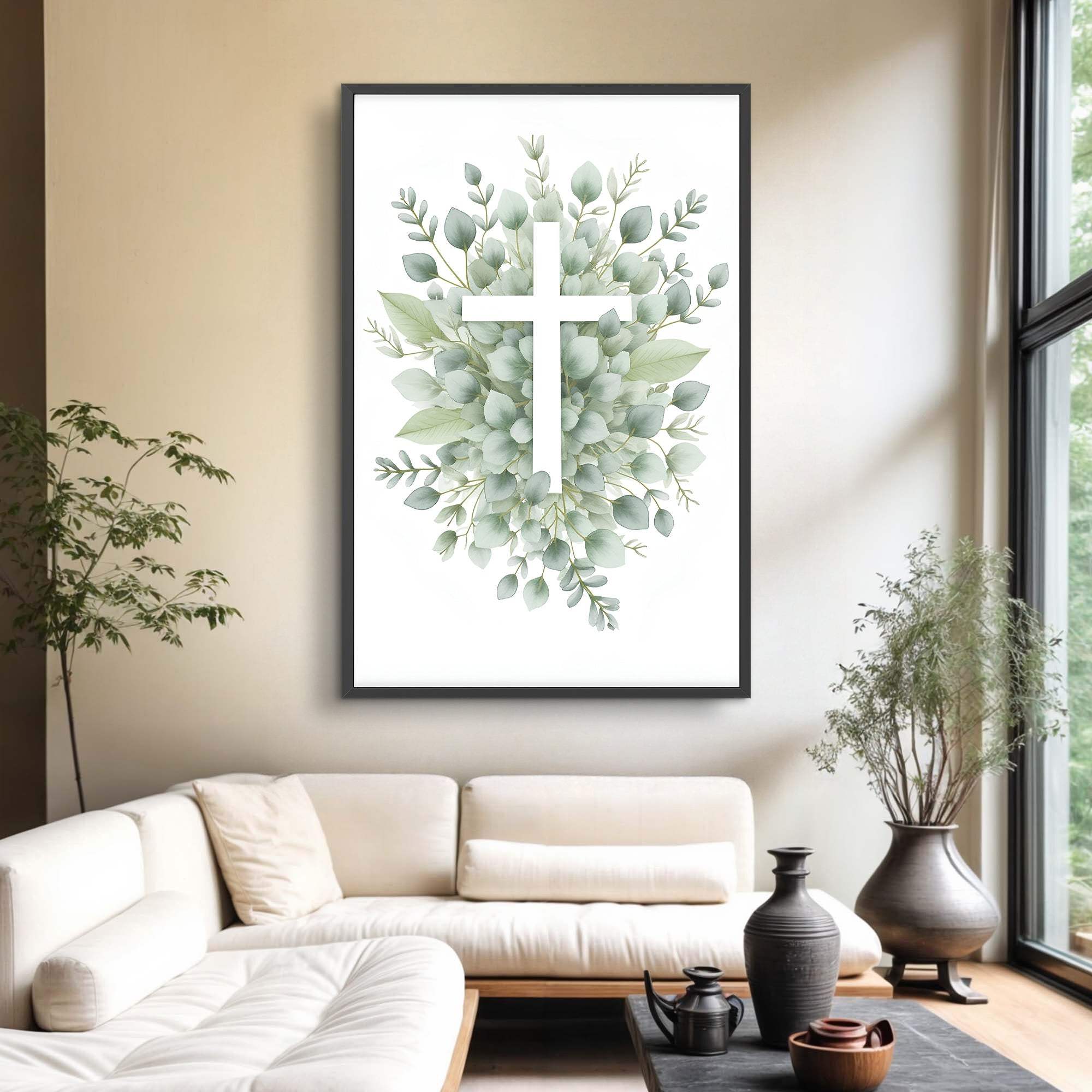 Minimalist Cross Faith Wall Art - Tailored Canvases - Flyclothing LLC