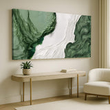 Green Rivers Abstract Wall Art V - Tailored Canvases - Flyclothing LLC
