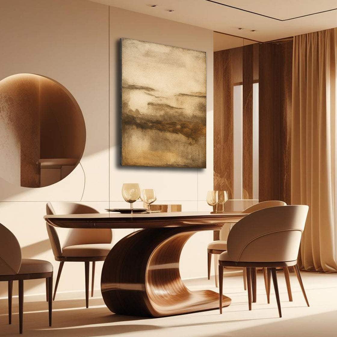 Neutral Abstract Wall Art - Tailored Canvases - Flyclothing LLC