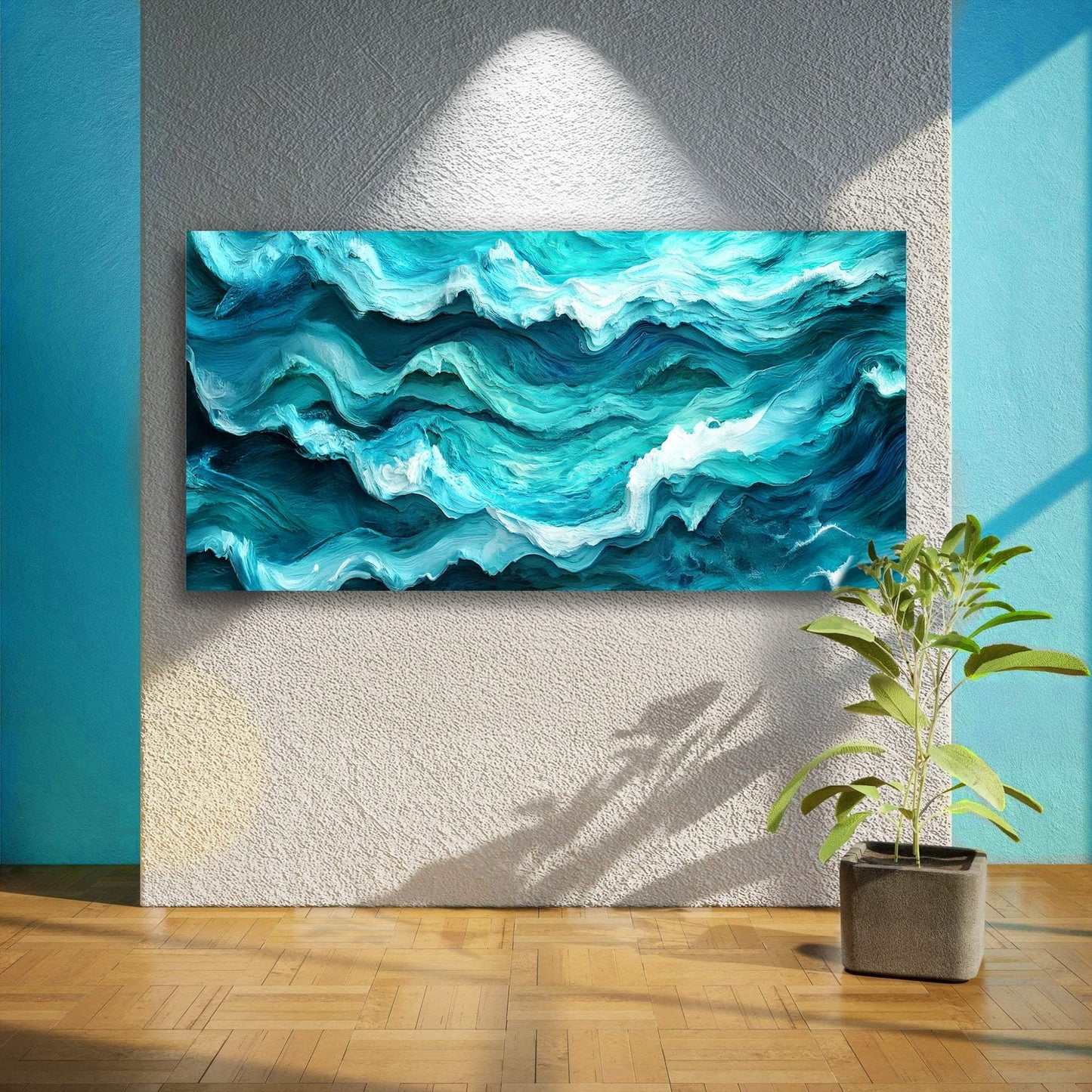 Blue Ocean Coastal Wall Art III - Tailored Canvases - Flyclothing LLC