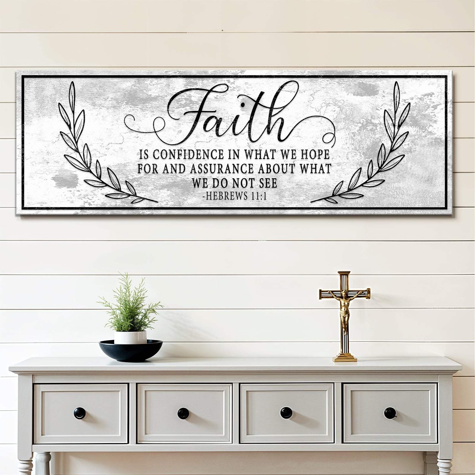 Faith Is Confidence - Hebrews 11:1 Faith Sign II - Tailored Canvases - Flyclothing LLC