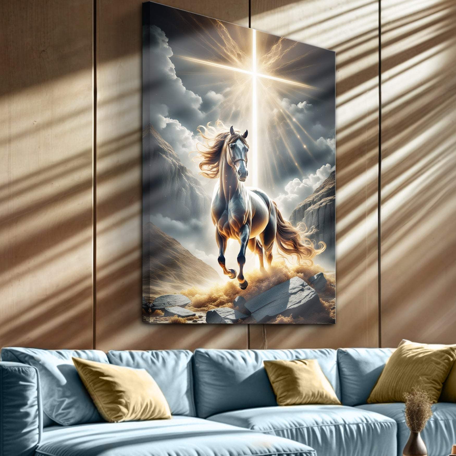 3D Horse Faith Wall Art II - Tailored Canvases - Flyclothing LLC