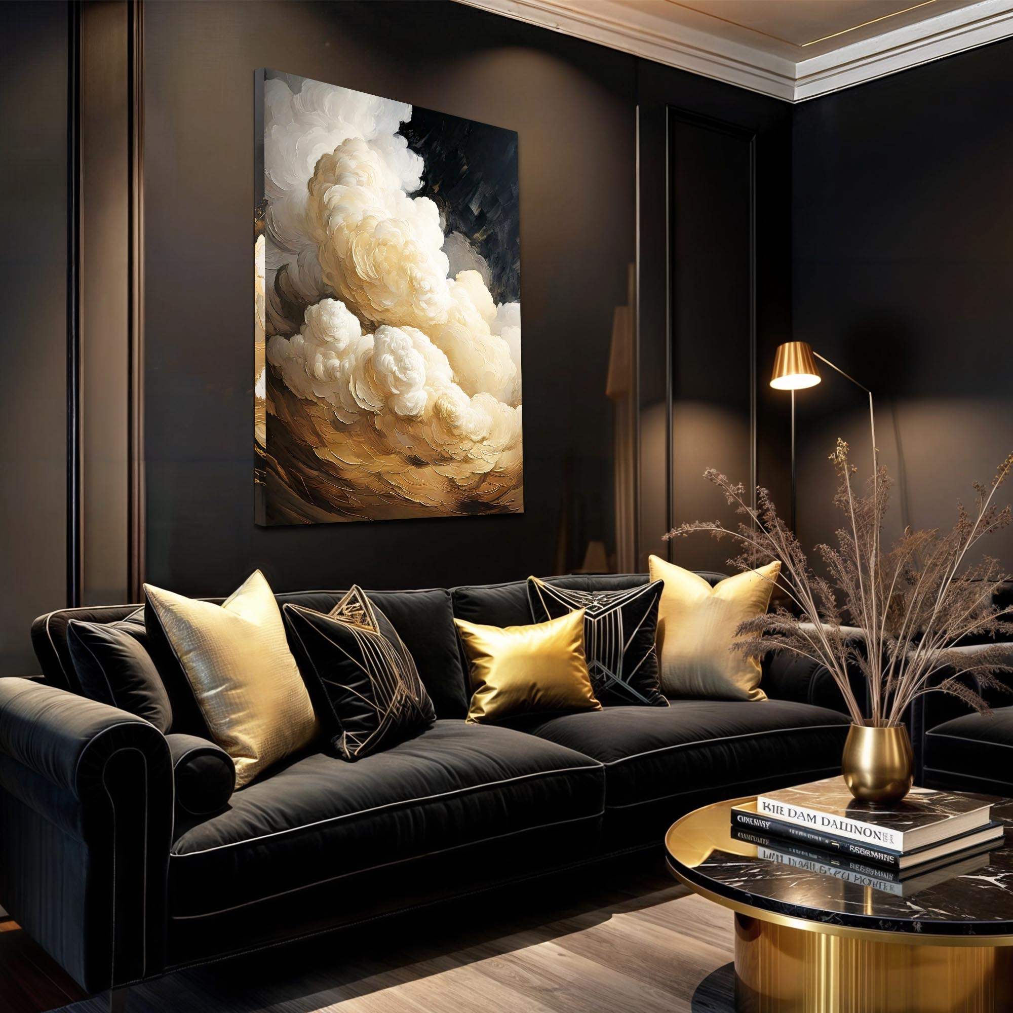Beige Cloud Abstract Wall Art - Tailored Canvases - Flyclothing LLC