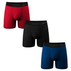 The 3 Legged Race | Solid Ball Hammock® Pouch Underwear With Fly 3 Pack - Shinesty
