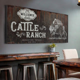 Vintage Cattle Ranch Sign - Tailored Canvases - Flyclothing LLC