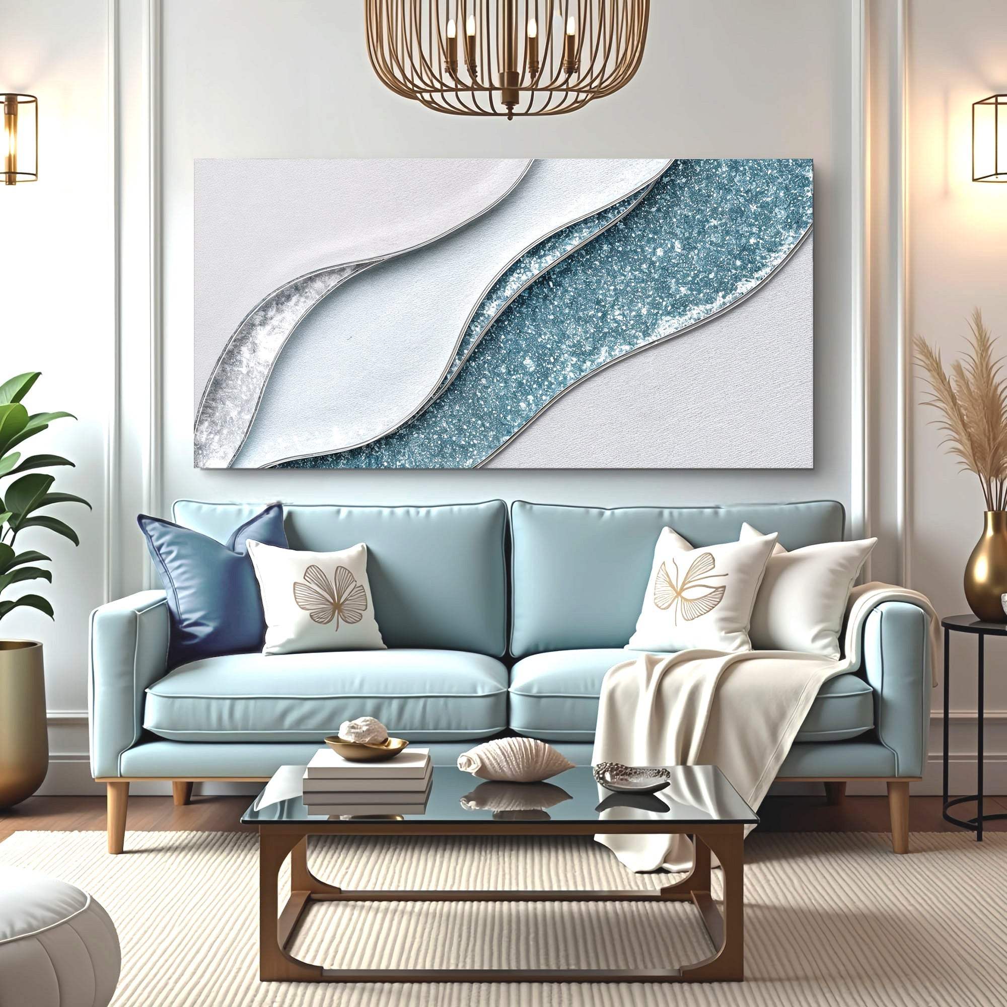 Lighter Waves Wall Art - Tailored Canvases - Flyclothing LLC