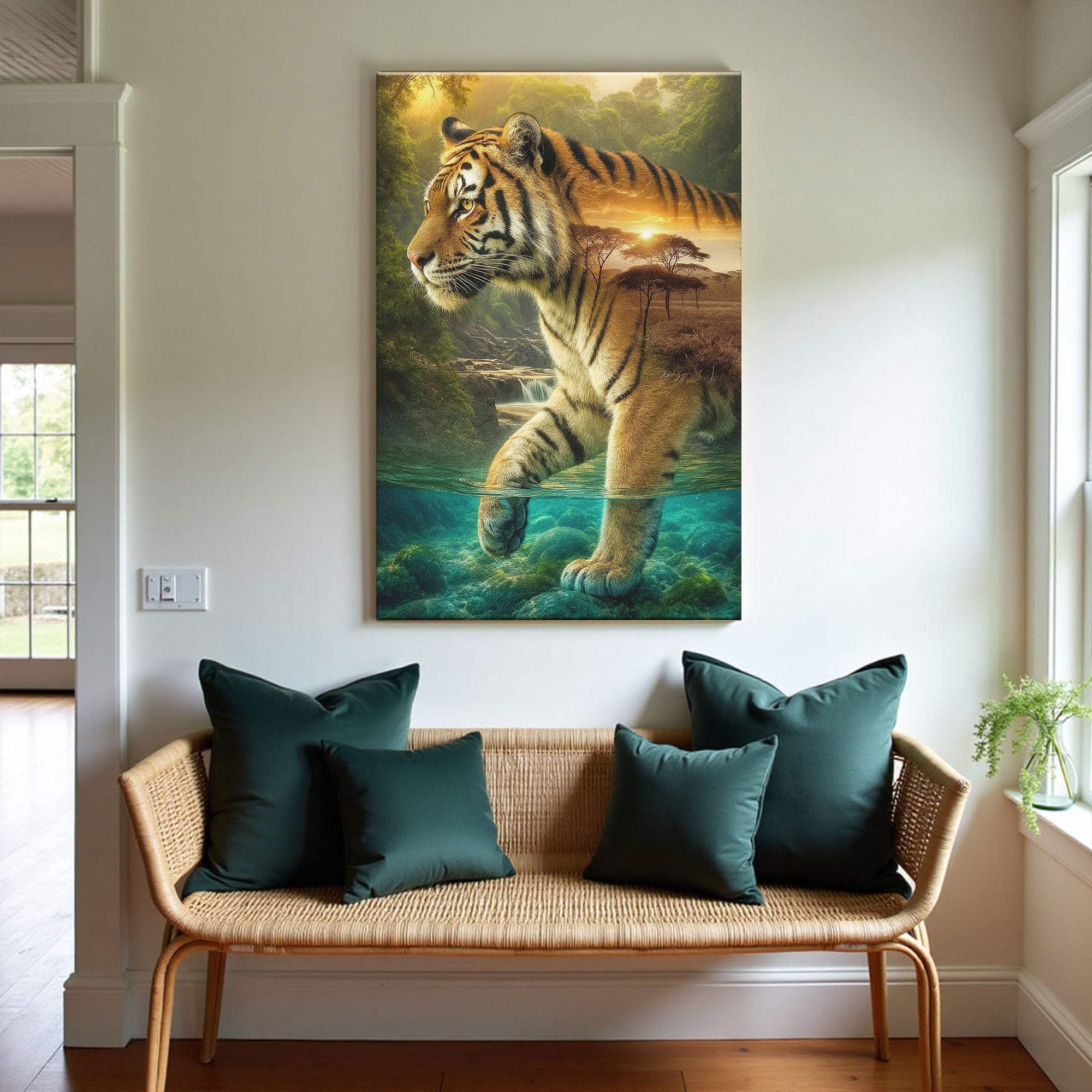Tiger's Allegory Wall Art - Tailored Canvases - Flyclothing LLC