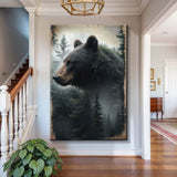 Black Bear Exposure Wall Art - Tailored Canvases - Flyclothing LLC