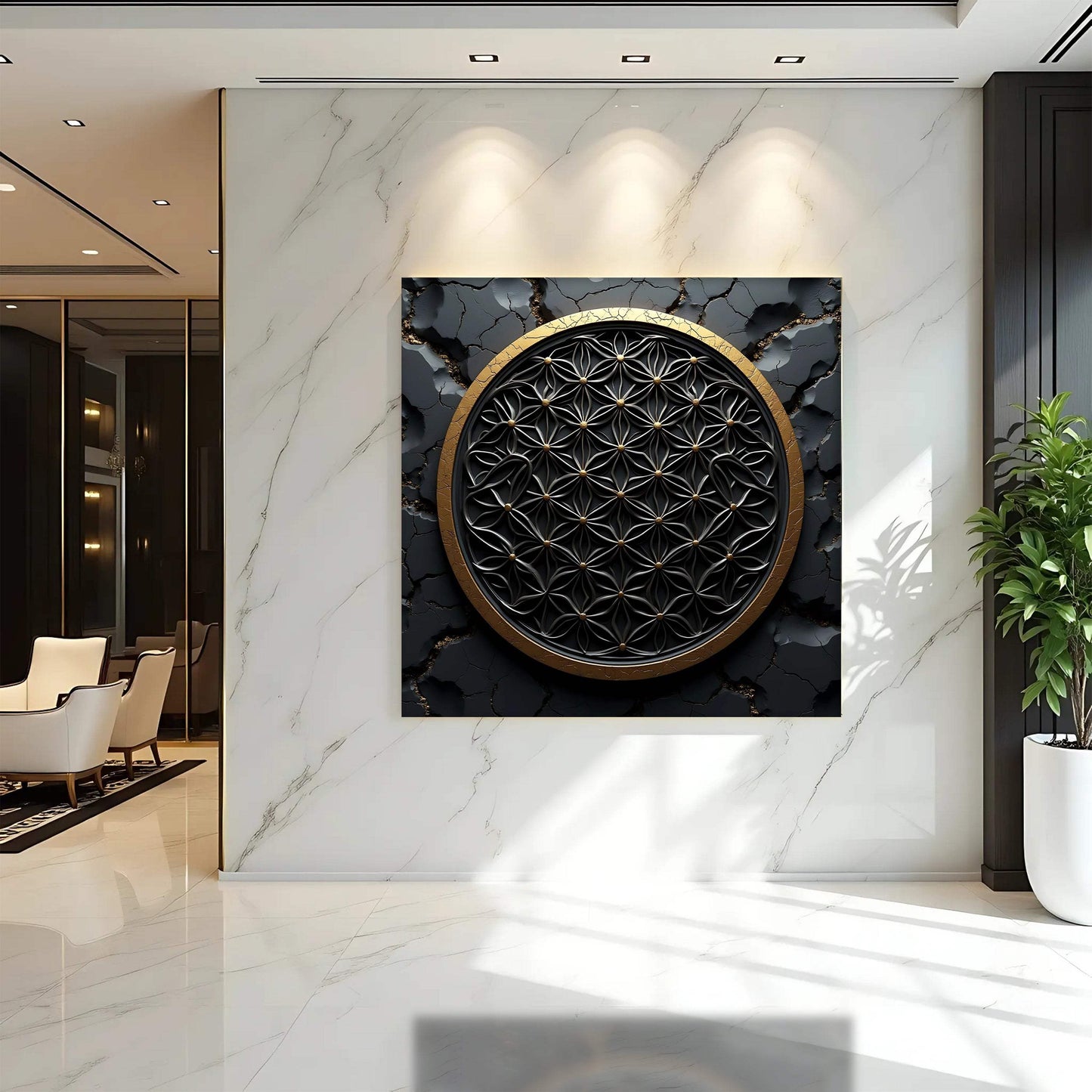Flower Of Life Wall Art III - Tailored Canvases - Flyclothing LLC