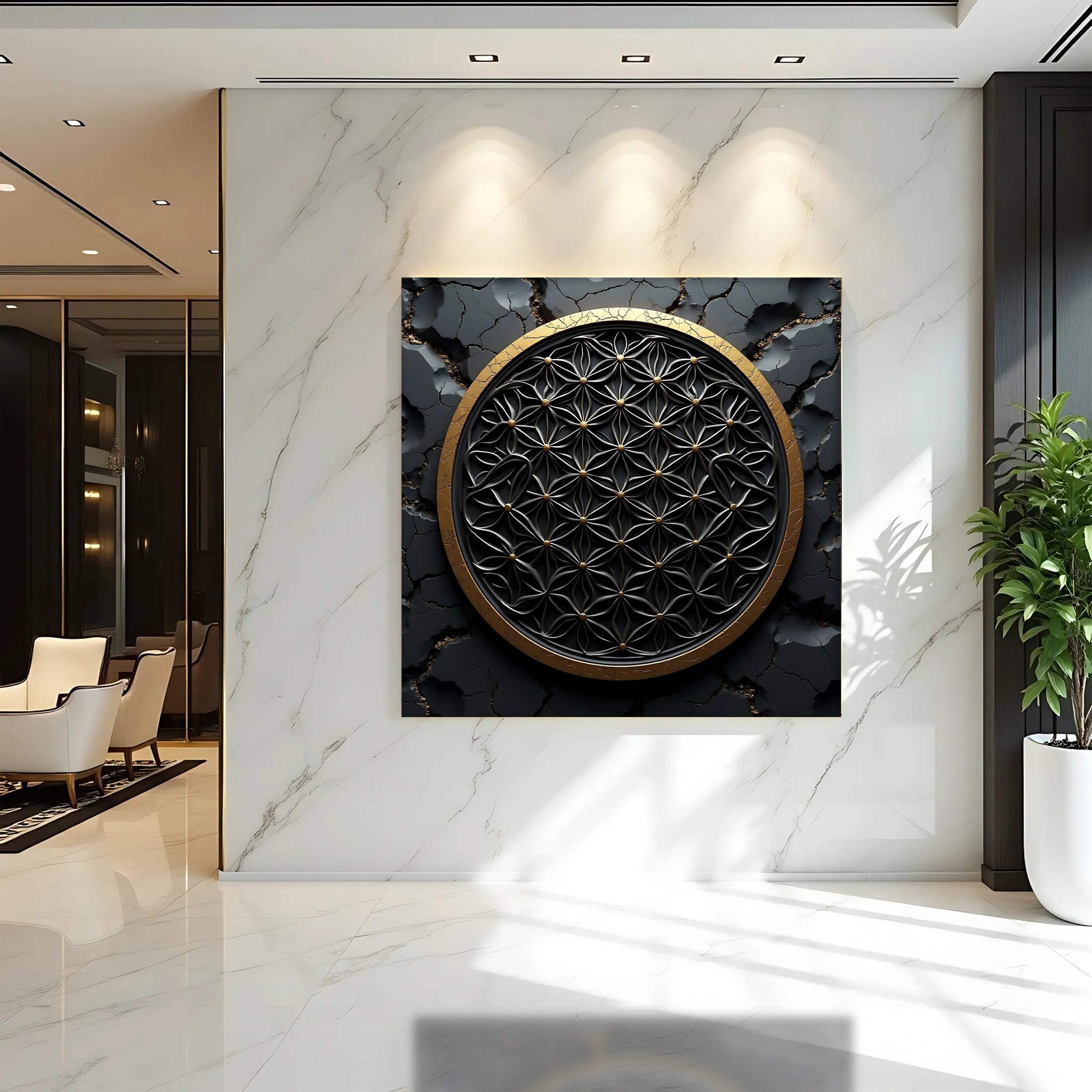 Flower Of Life Wall Art III - Tailored Canvases - Flyclothing LLC