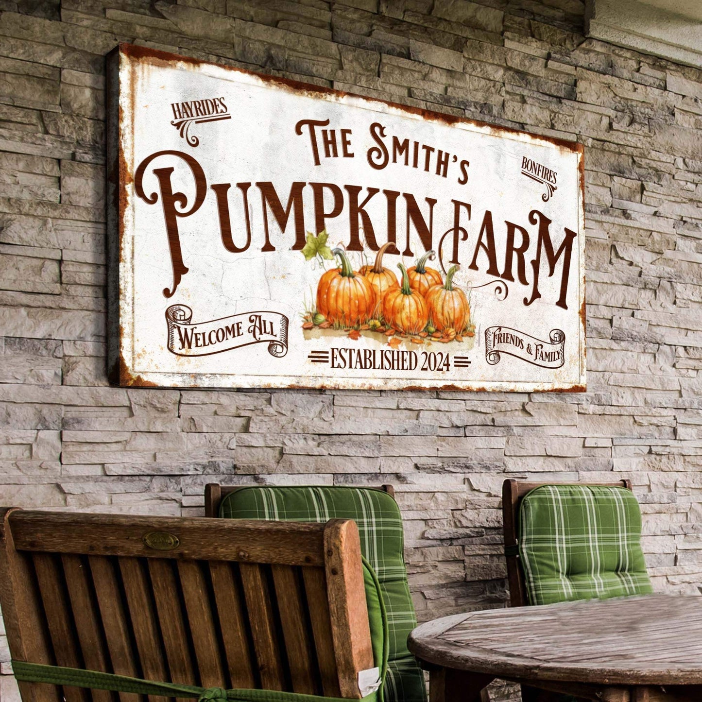 Personalized Pumpkin Farm Sign - Tailored Canvases - Flyclothing LLC