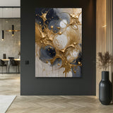 Black and Gold Splash Wall Art - Tailored Canvases - Flyclothing LLC