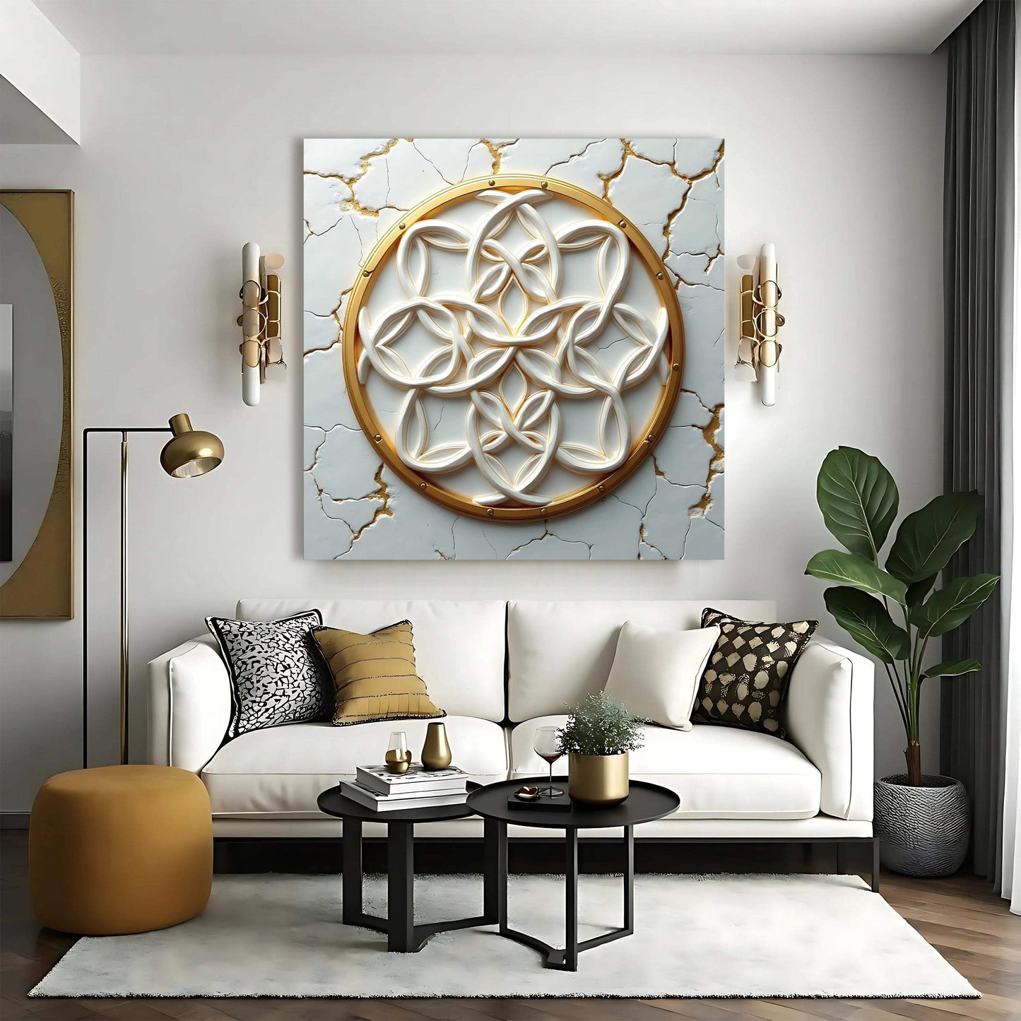 Flower Of Life Wall Art IV - Tailored Canvases - Flyclothing LLC