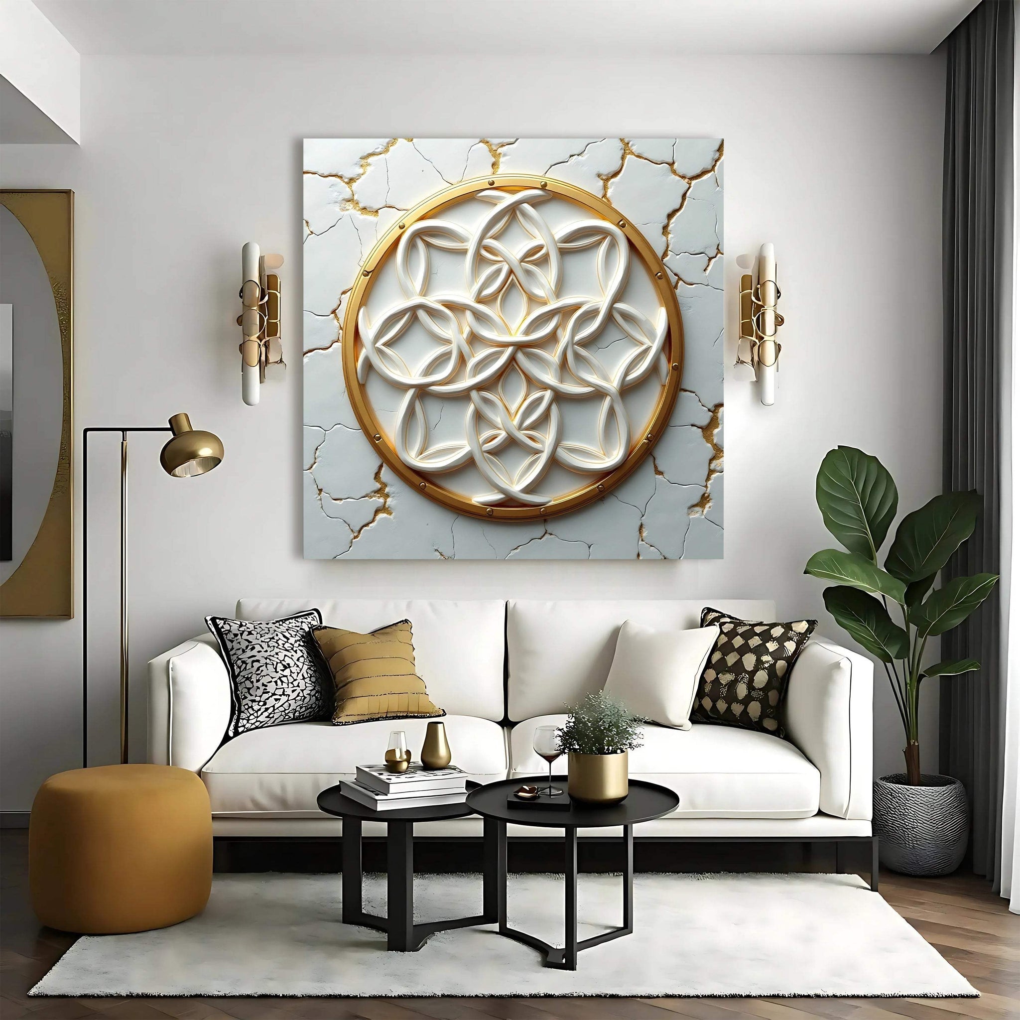Flower Of Life Wall Art IV - Tailored Canvases - Flyclothing LLC