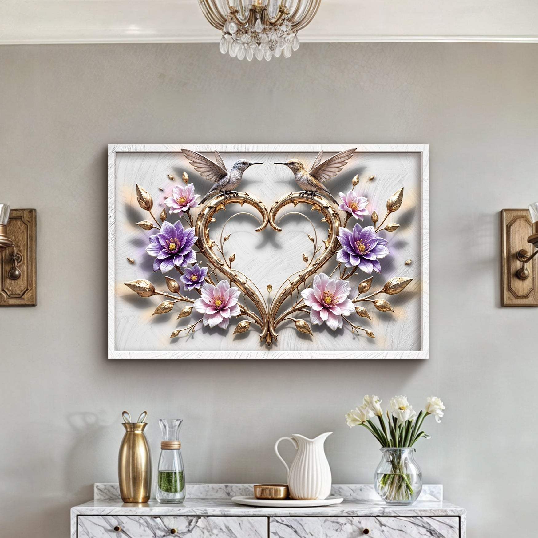 3D Hummingbirds Wall Art V - Tailored Canvases - Flyclothing LLC