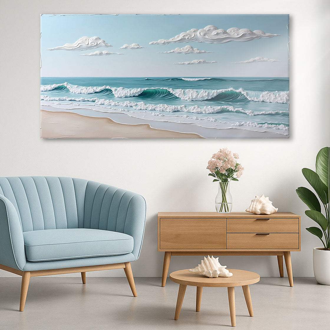 Serene Ocean Wave Coastal Wall Art XI - Tailored Canvases - Flyclothing LLC
