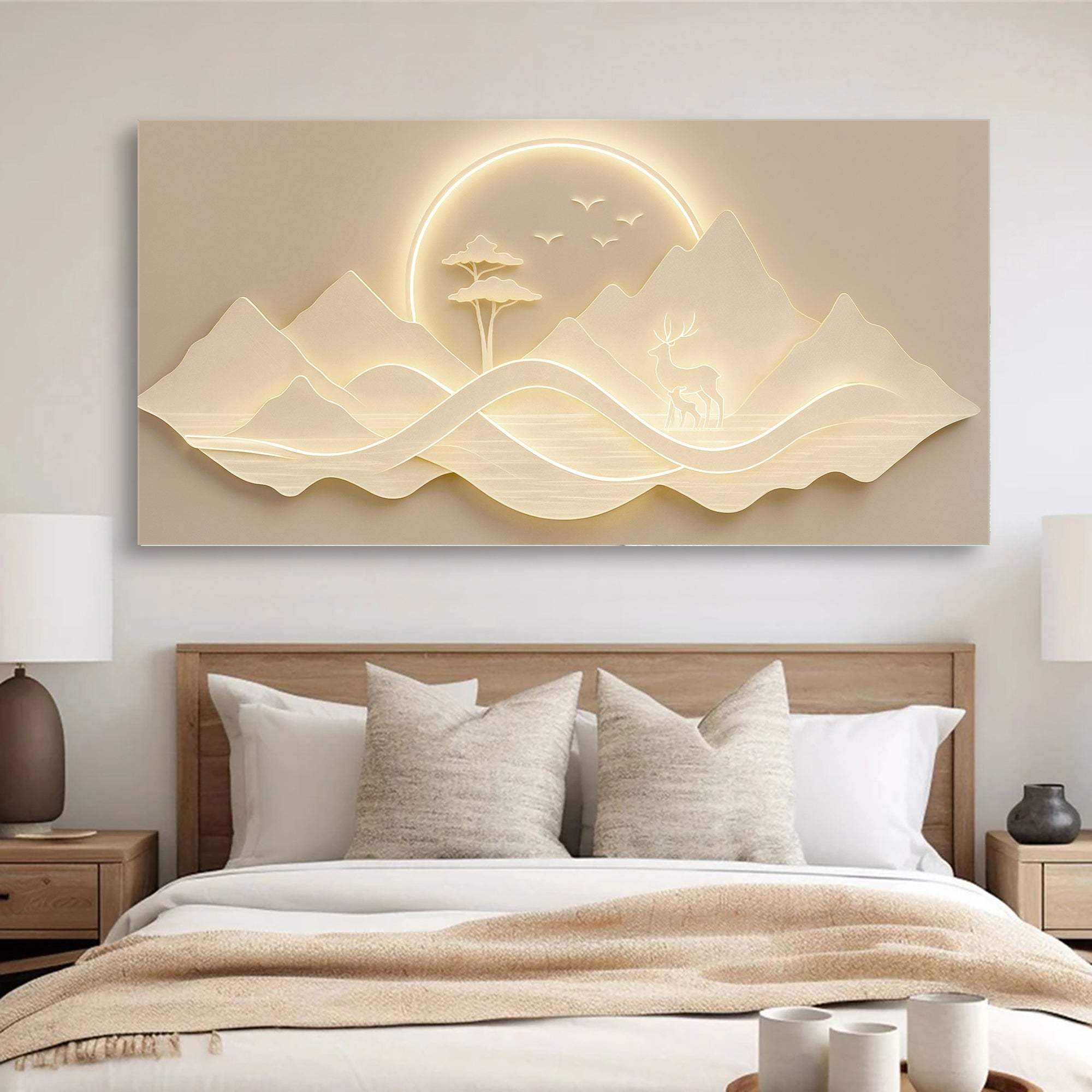 Modern Mountain Landscape Wall Art - Tailored Canvases - Flyclothing LLC
