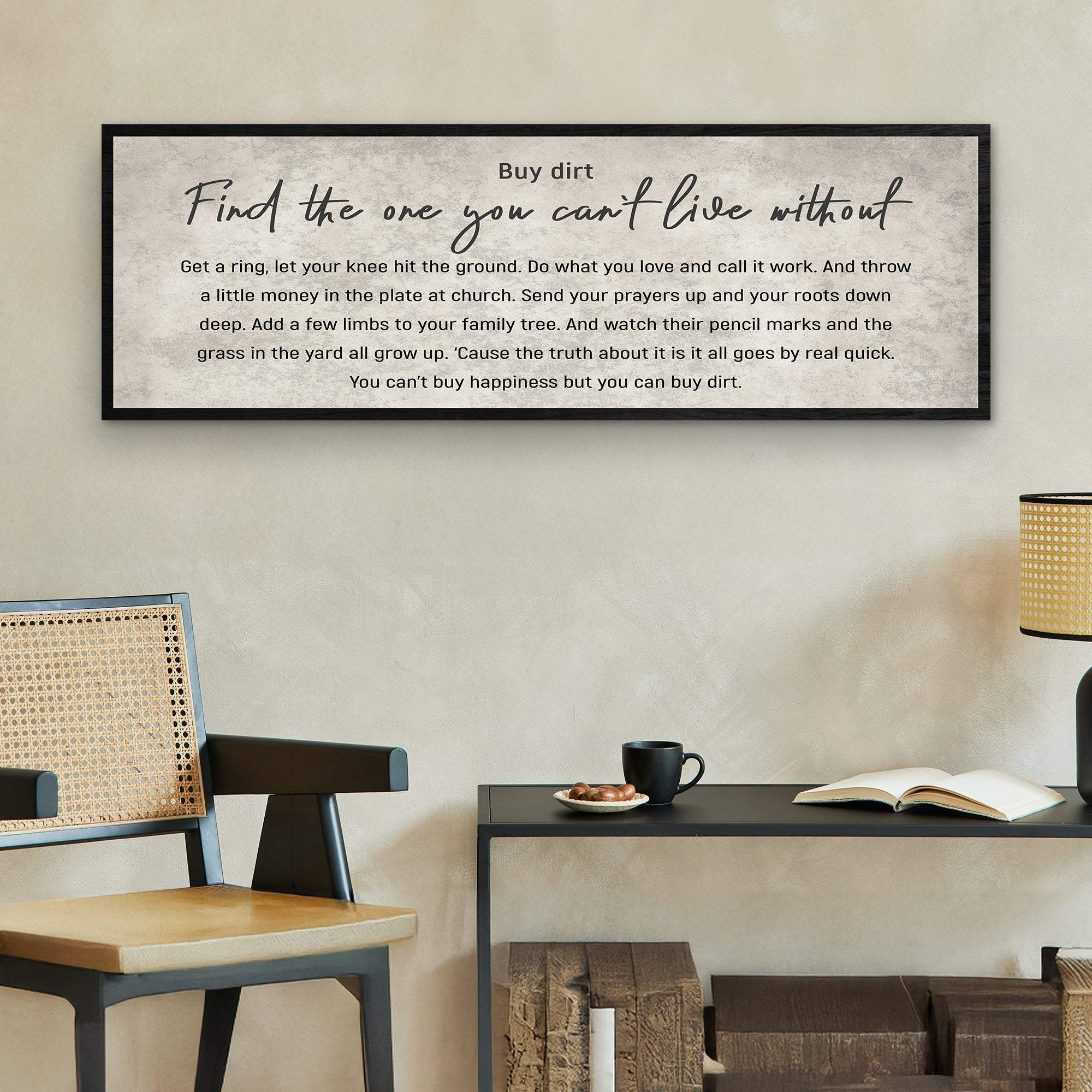 Find The One You Can't Live Without Family Sign III - Tailored Canvases - Flyclothing LLC
