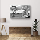 A Lot of Love Family Names Sign - Tailored Canvases - Flyclothing LLC