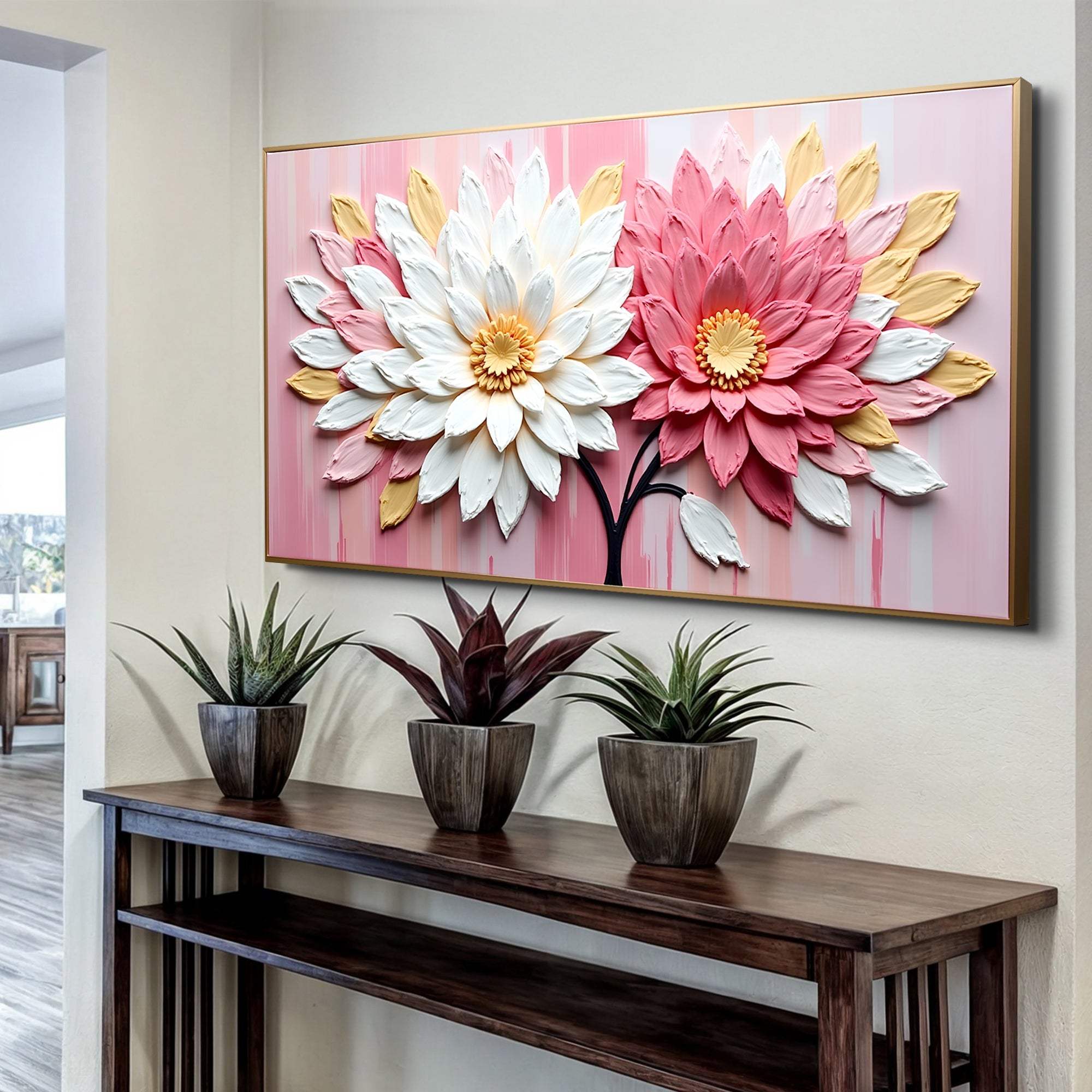 Blushing Blooms Pink Wall Art - Tailored Canvases - Flyclothing LLC