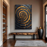 Black and Gold Spiral Wall Art - Tailored Canvases - Flyclothing LLC