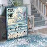 You Me and the Sea Coastal Sign IV - Tailored Canvases - Flyclothing LLC