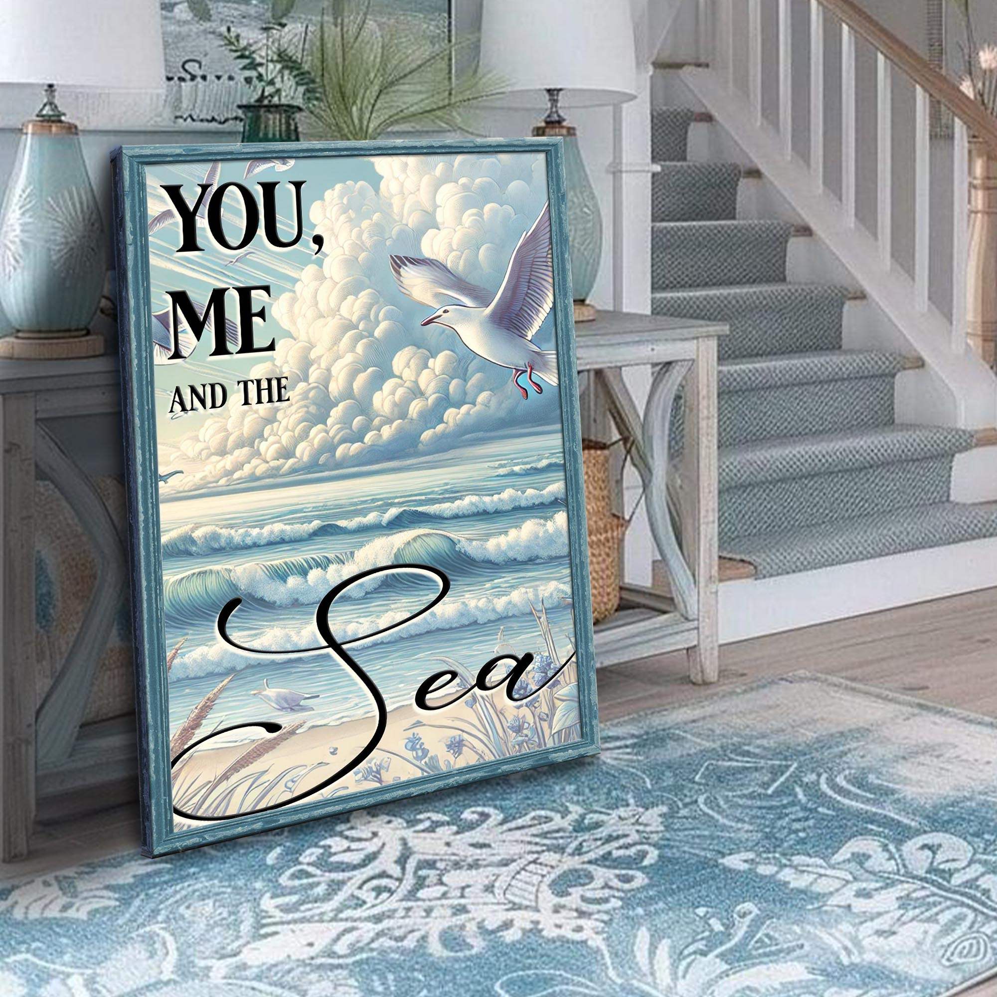 You Me and the Sea Coastal Sign IV - Tailored Canvases - Flyclothing LLC
