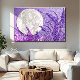 3D Lavander Moon Wall Art - Tailored Canvases - Flyclothing LLC