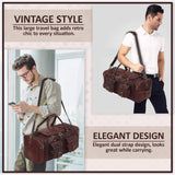Vintage Dark Brown Traveller Duffle Bag - Classy Leather Bags - Flyclothing LLC