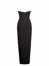 Ivanna Black Crystal Embellished Maxi Dress - Miss Circle - Flyclothing LLC