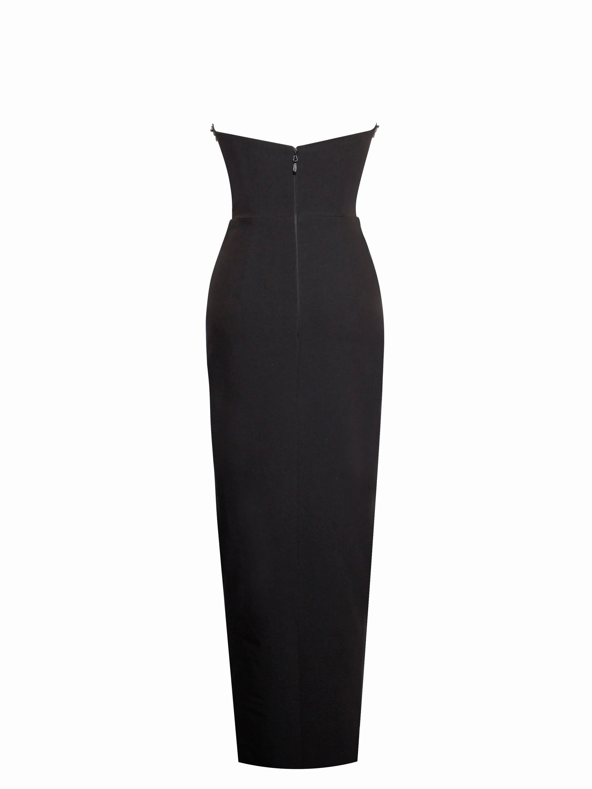 Ivanna Black Crystal Embellished Maxi Dress - Miss Circle - Flyclothing LLC