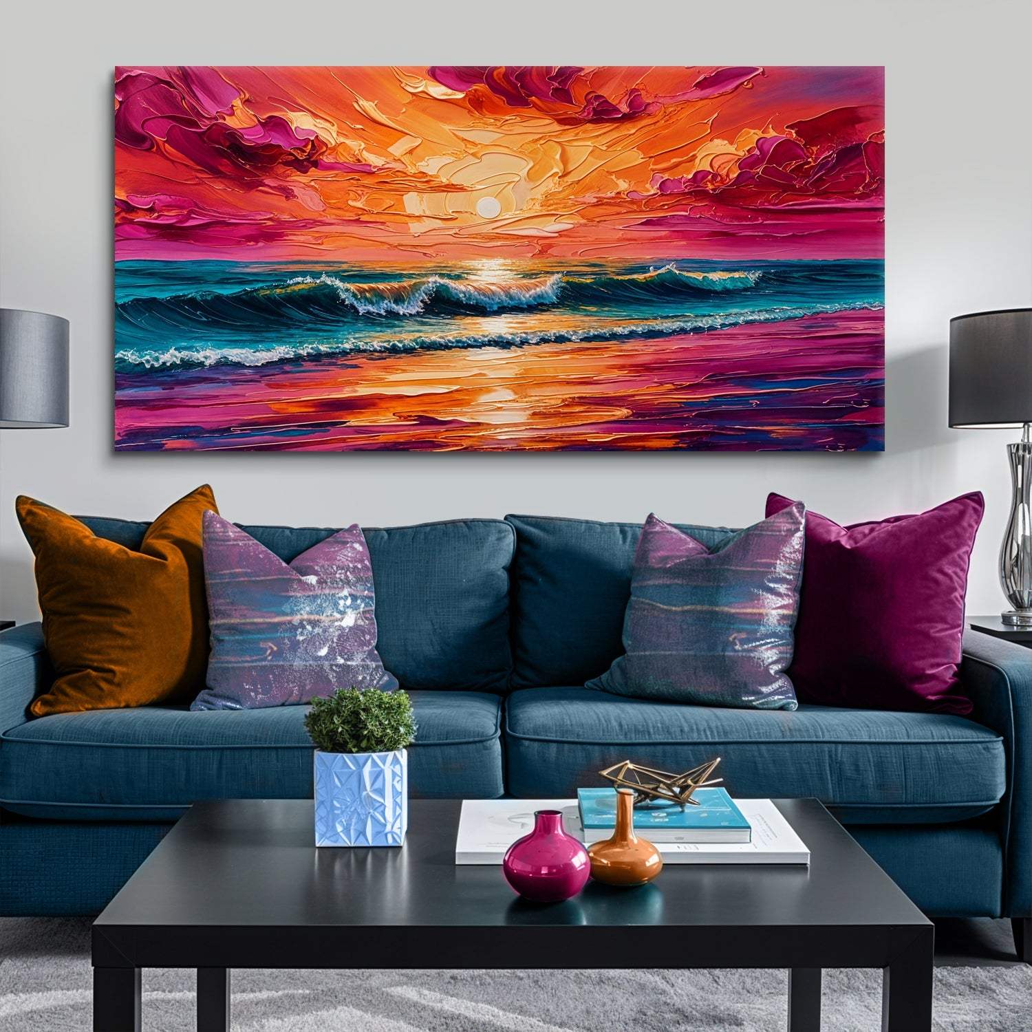 Coastal Sunset Wall Art - Tailored Canvases - Flyclothing LLC
